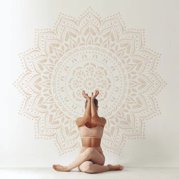 Asana mandala stencil