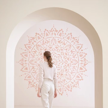 Anusara mandala stencil