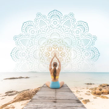 Mandala Beach stencil