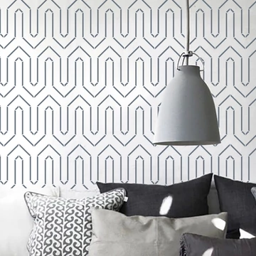 Art Deco Geo Tapetti 04. stencil