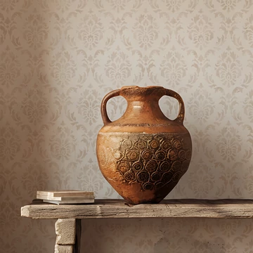 Damask Tapetti stencil 03.