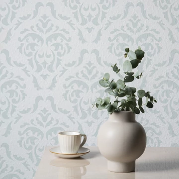 Damask Tapetti stencil 01.