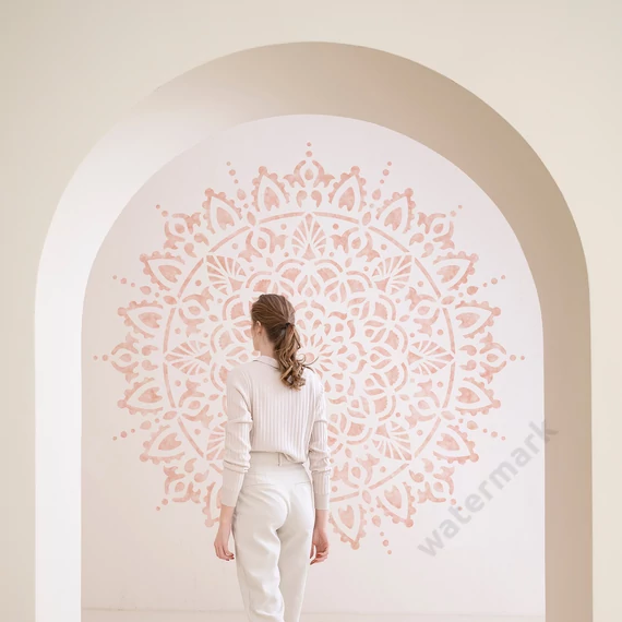 Anusara mandala stencil