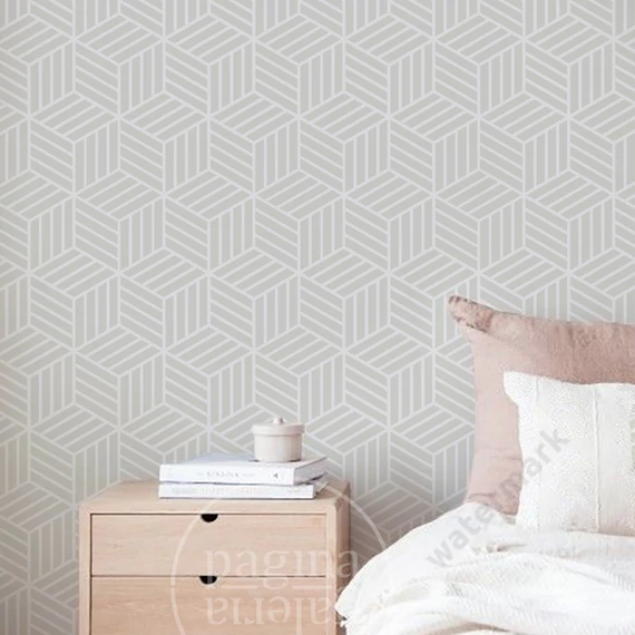 Art Deco Geo Tapetti 03. stencil