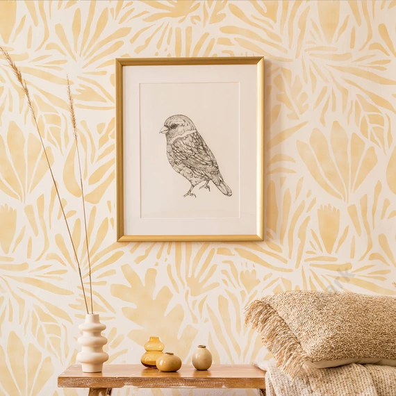 Jungle Doodle Tapetti stencil