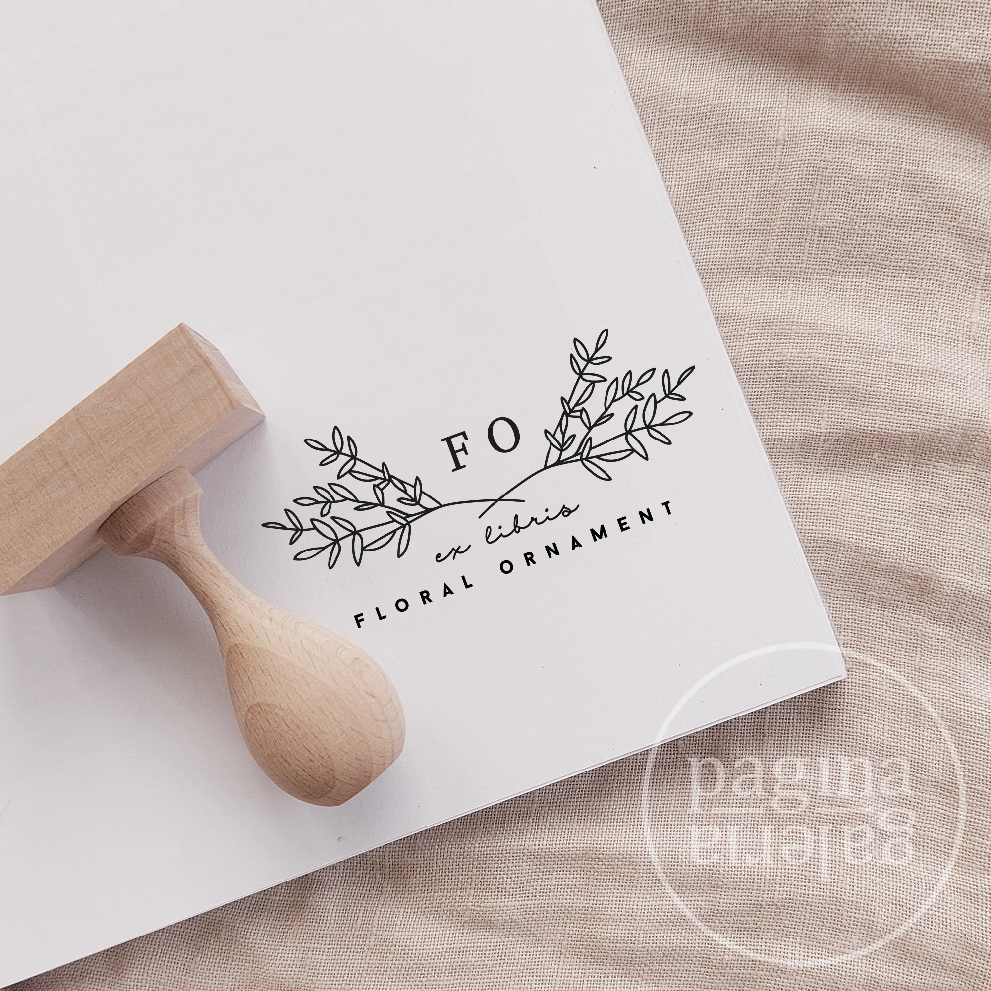 Ex libris Floral Ornament 04.