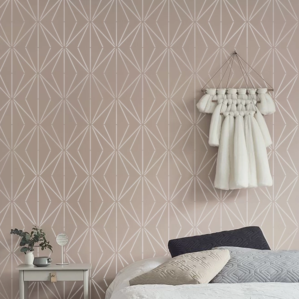 Art Deco Geo Tapetti 01. stencil
