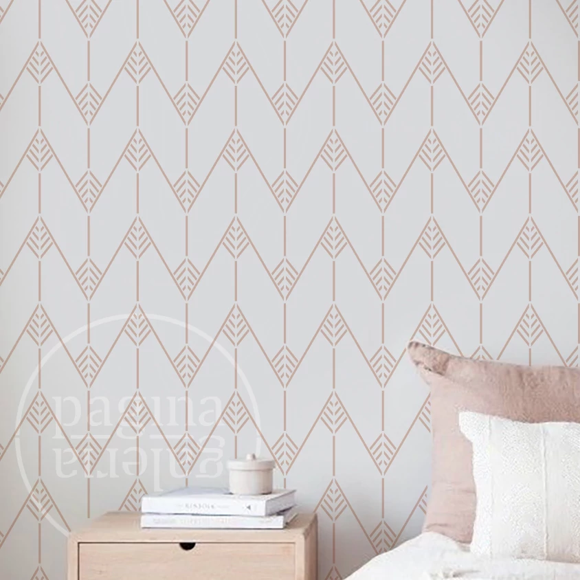 Art Deco Geo Tapetti 05. stencil