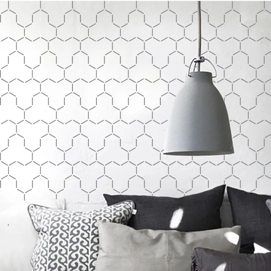 Art Deco Geo Tapetti 08. stencil